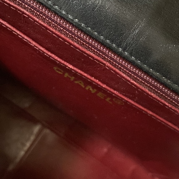 Vintage Quilted lamb skin  jumbo Chanel half flap maxi bag - Picture 4 of 4